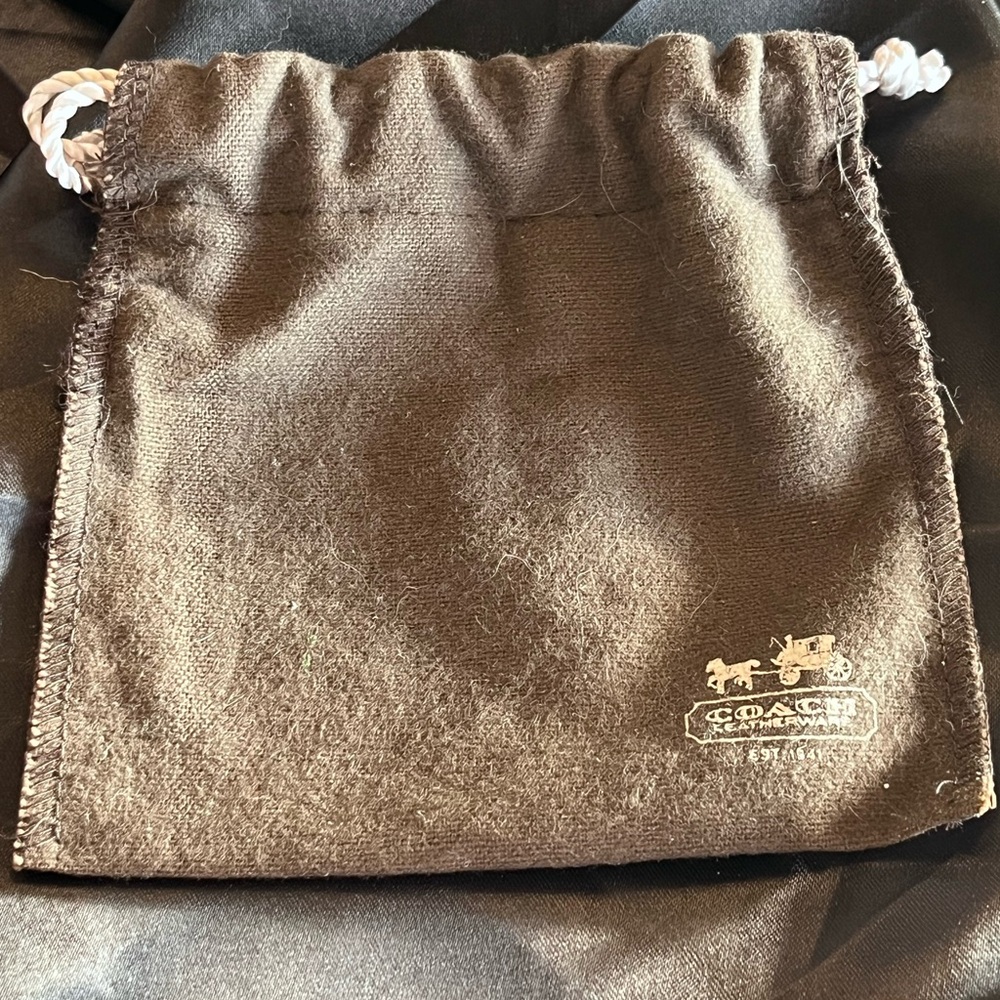 Coach Tri-Tone Stacking Bangle Bracelet Set w/ Pouch, Logo Engraved - Picture 6 of 6